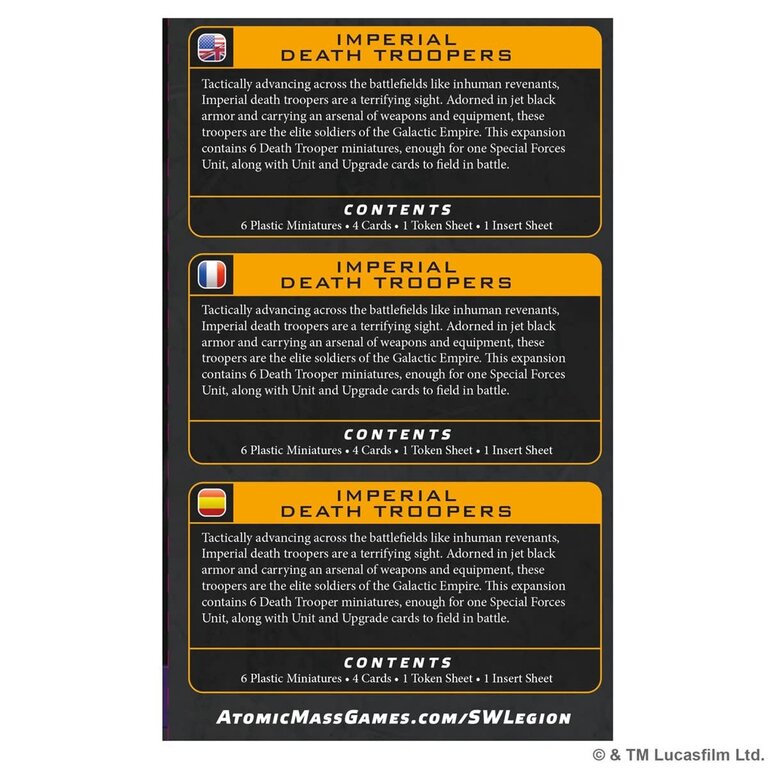 Atomic Mass Star Wars Legion - Imperial Death Troopers (Multilingual)