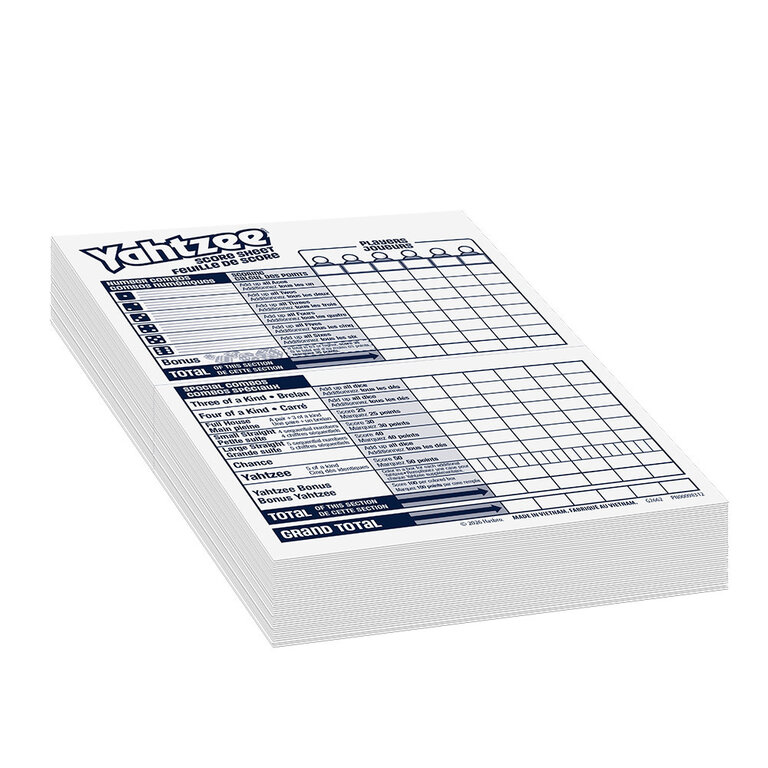Yahtzee - Feuilles de score (Multilingual)