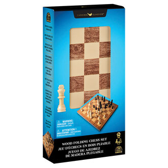 Jeu d'échecs en bois pliable (Multilingue)