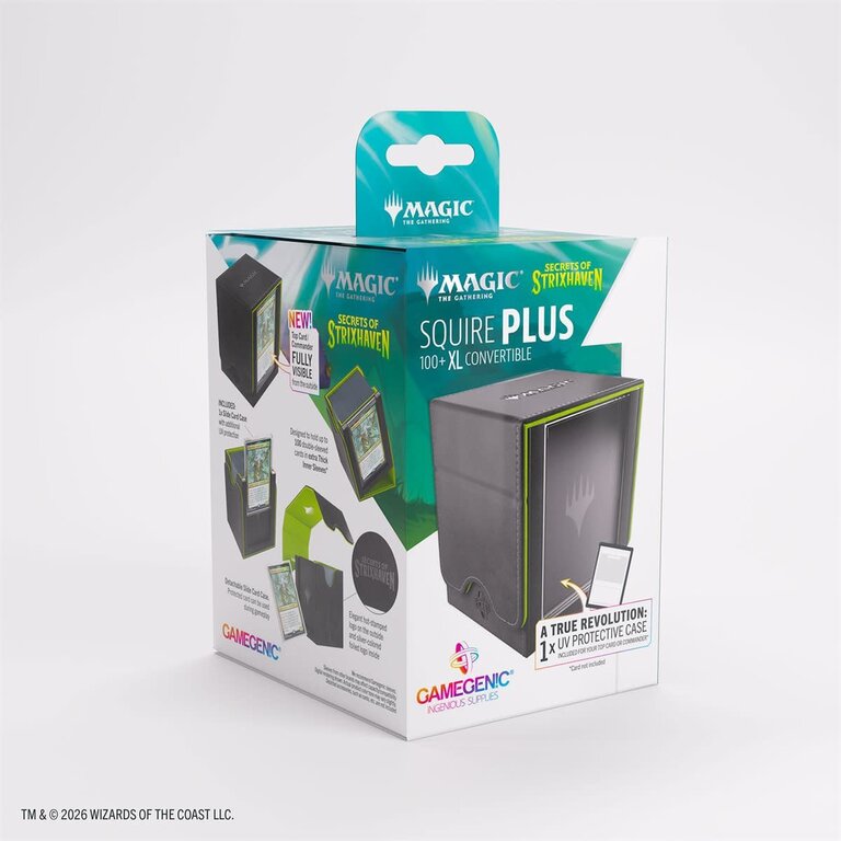 Gamegenic (Gamegenic) Squire Plus XL 100ct - Strixhaven - Black/Green