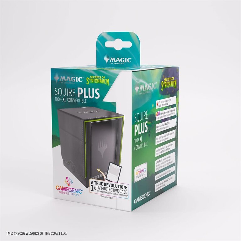 Gamegenic (Gamegenic) Squire Plus XL 100ct - Strixhaven - Black/Green