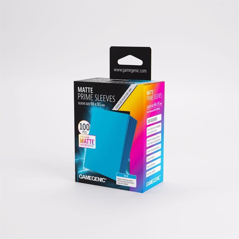 Gamegenic (Gamegenic) Matte Prime Sleeves - Blue - 100 Unités - 66mm x 91mm