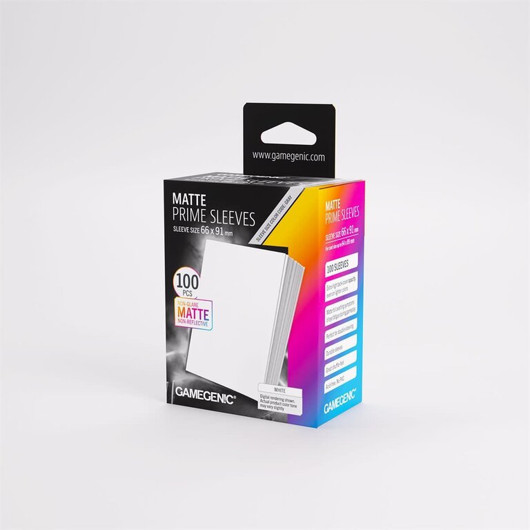 Gamegenic (Gamegenic) Matte Prime Sleeves - White - 100 Unités - 66mm x 91mm