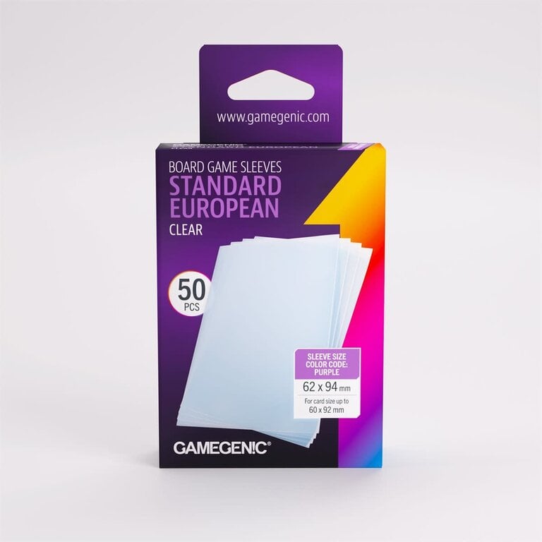 Gamegenic (Gamegenic) Prime Standard European-Sized Sleeves - 50 Unités - 62mm x 94mm