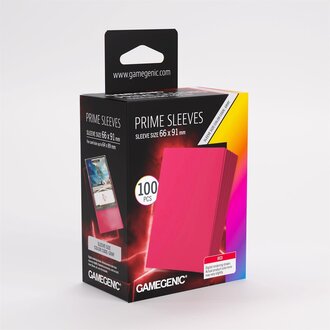 Gamegenic (Gamegenic) Prime Sleeves - Red - 100 Unités - 66mm x 91mm