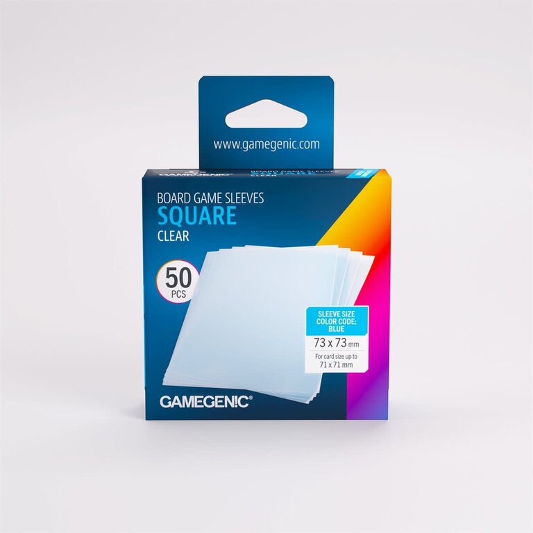 (Gamegenic) Prime Square-Sized Sleeves - 50 Unités - 73mm x 73mm