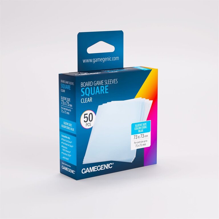 (Gamegenic) Prime Square-Sized Sleeves - 50 Unités - 73mm x 73mm