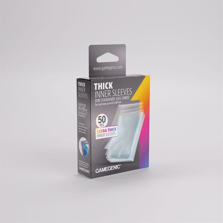 Gamegenic (Gamegenic) Thick Inner Sleeves - 50 Unités - 64mm x 89mm