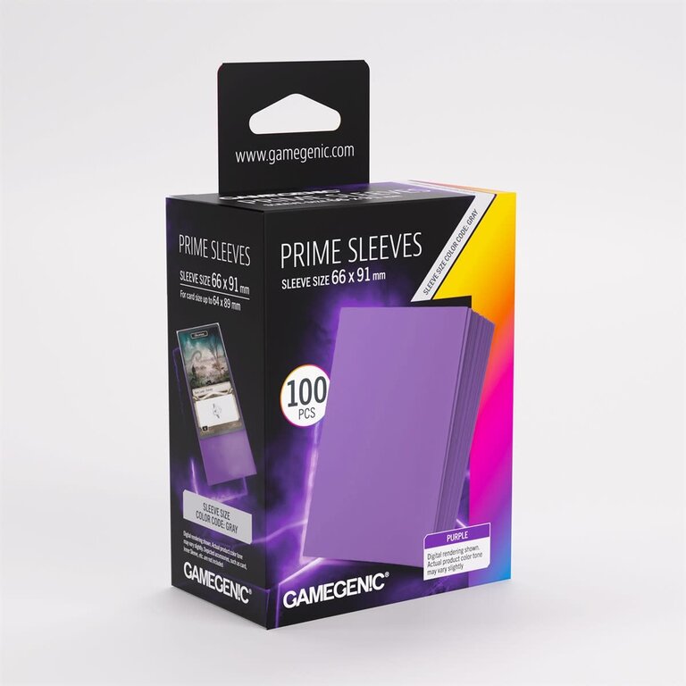 Gamegenic (Gamegenic) Prime Sleeves - Purple - 100 Unités - 66mm x 91mm