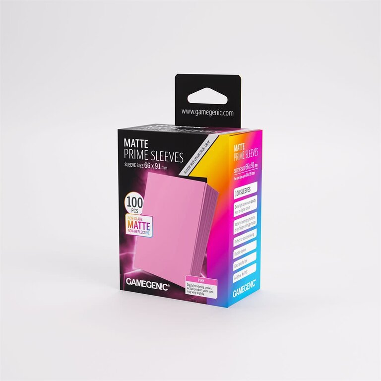 Gamegenic (Gamegenic) Matte Prime Sleeves - Pink - 100 Unités - 66mm x 91mm