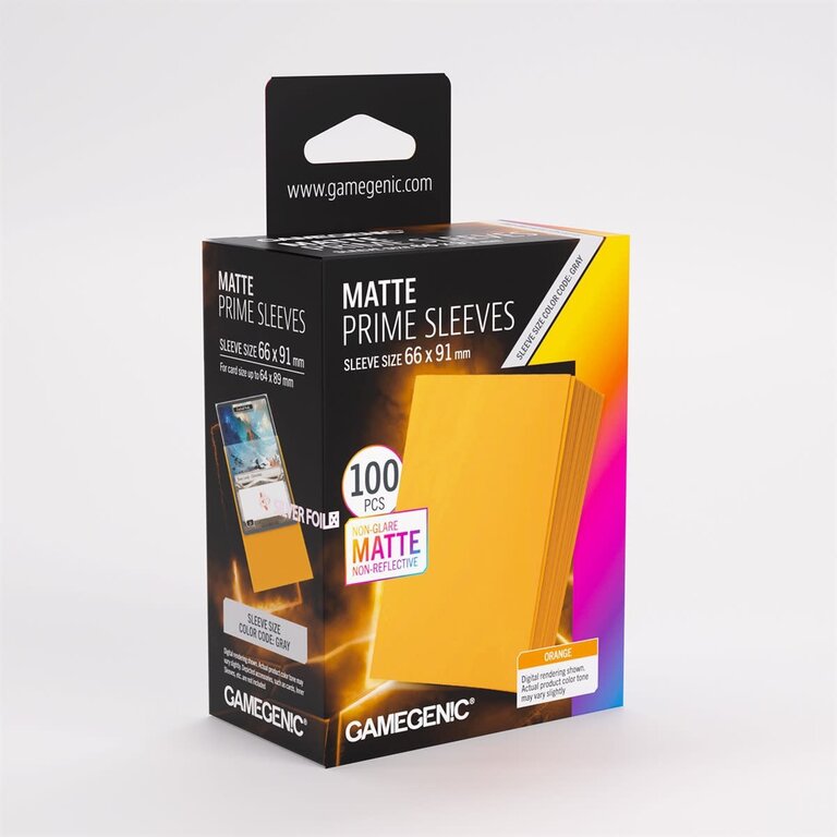 Gamegenic (Gamegenic) Matte Prime Sleeves - Orange - 100 Unités - 66mm x 91mm