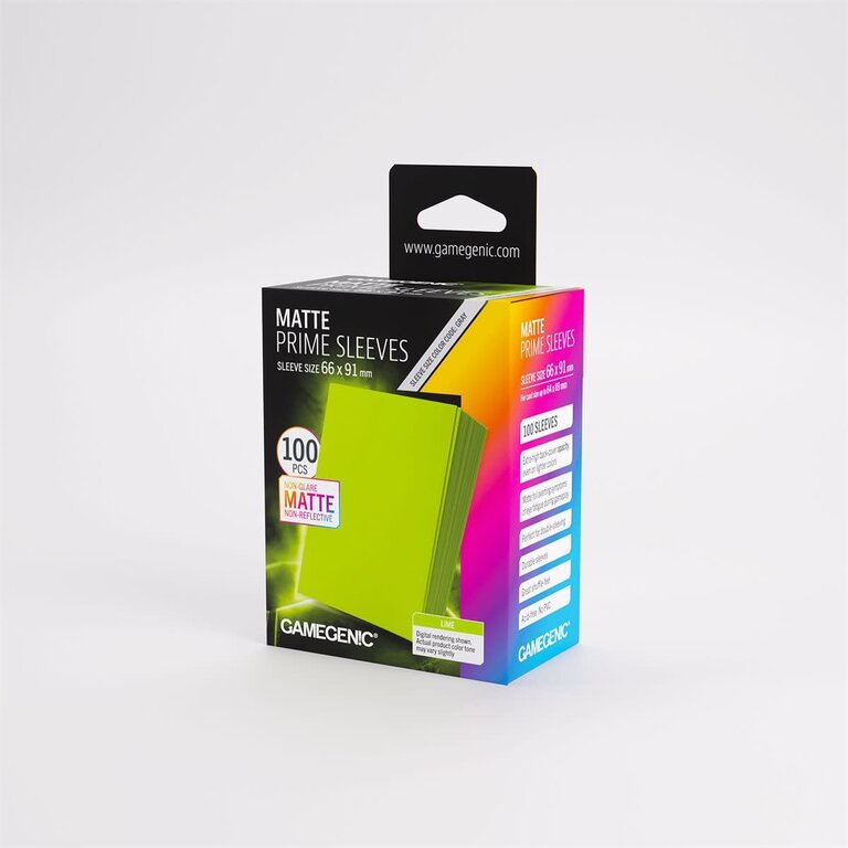 Gamegenic (Gamegenic) Matte Prime Sleeves - Lime - 100 Unités - 66mm x 91mm