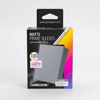 Gamegenic (Gamegenic) Matte Prime Sleeves - Dark Grey - 100 Unités - 66mm x 91mm