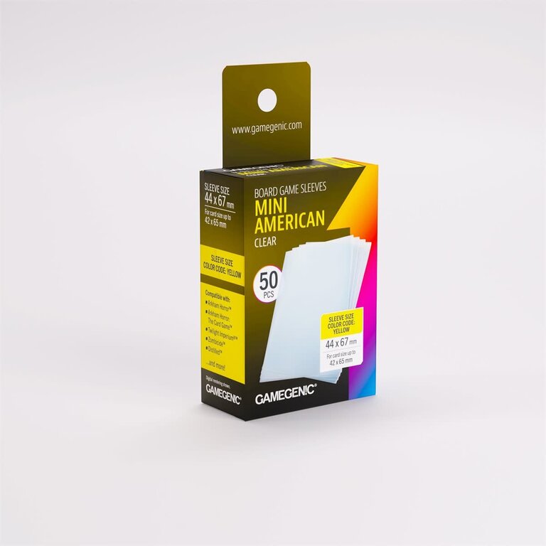 Gamegenic (Gamegenic) Prime Mini American-Sized Sleeves - 50 Unités - 44mm x 67mm