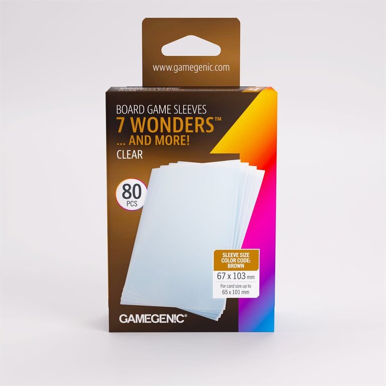 Gamegenic (Gamegenic) Prime 7 Wonders Sleeves - 80 Unités - 67mm x 103mm