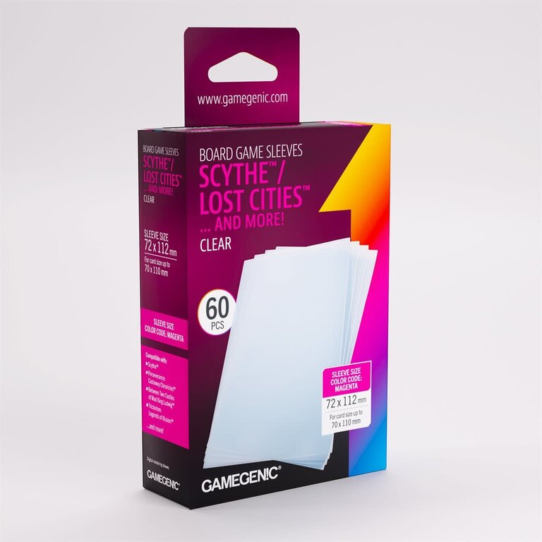 Gamegenic (Gamegenic) Prime Scythe / Lost Cities Sleeves - 60 Unités - 72mm x 112mm