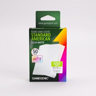 Gamegenic (Gamegenic) Matte Standard American-Sized Sleeves - 50 Unités - 59mm x 91mm