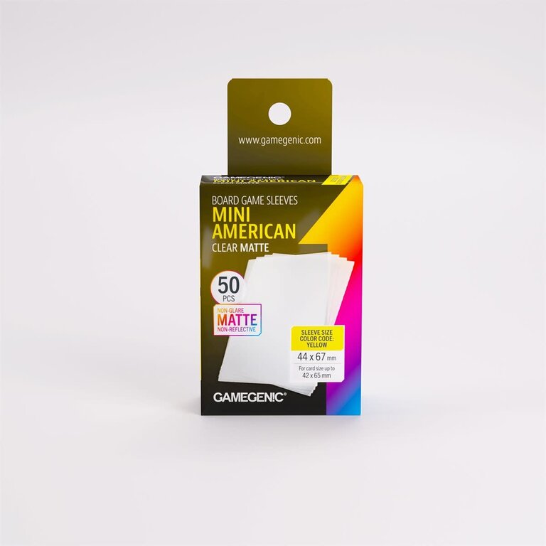 Gamegenic (Gamegenic) Matte Mini American-Sized Sleeves - 50 Unités - 44mm x 67mm