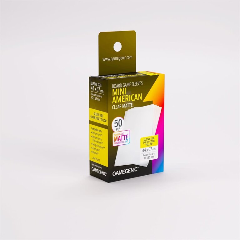Gamegenic (Gamegenic) Matte Mini American-Sized Sleeves - 50 Unités - 44mm x 67mm