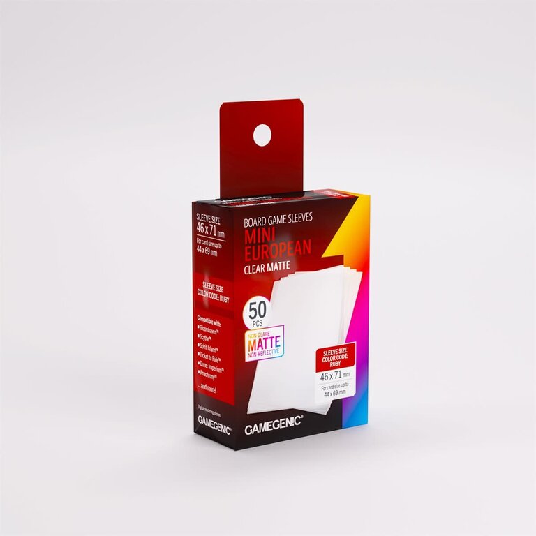 (Gamegenic) Matte Mini European-Sized Sleeves - 50 Unités - 46mm x 71mm