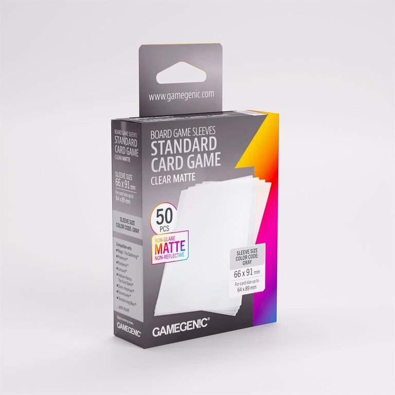 Gamegenic (Gamegenic) Matte Standard Sleeves - 50 Unités - 66mm x 91mm