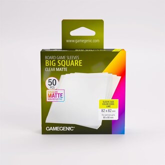 Gamegenic (Gamegenic) Matte Big Square-Sized Sleeves - 50 Unités - 82mm x 82mm