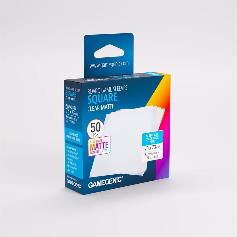 Gamegenic (Gamegenic) Matte Square-Sized Sleeves - 50 Unités - 73mm x 73mm
