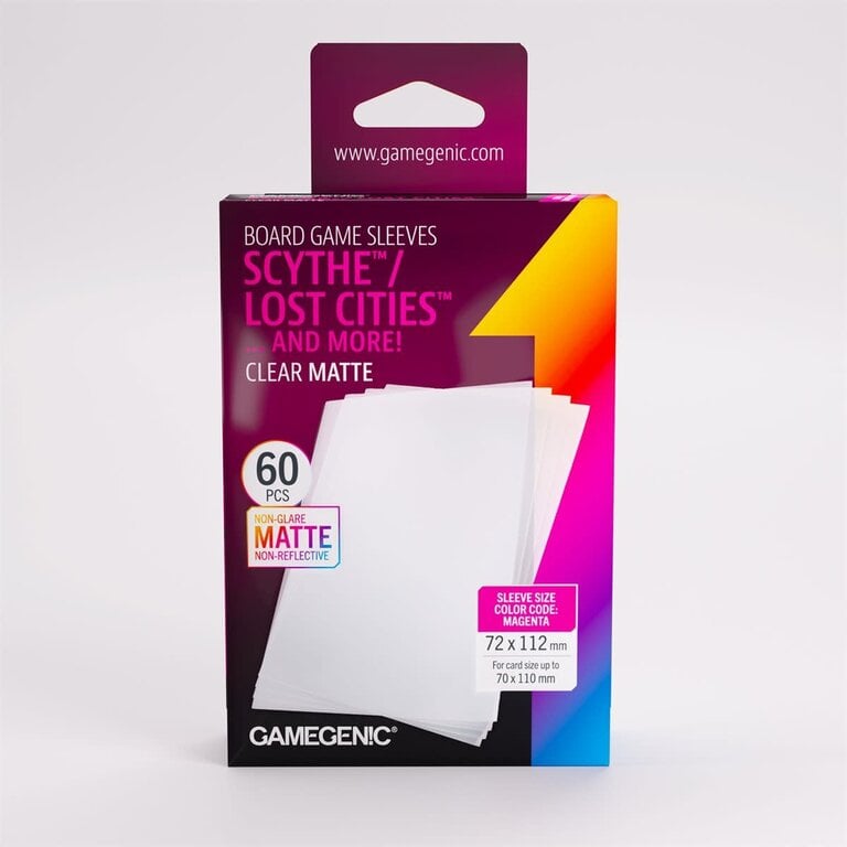 Gamegenic (Gamegenic) Matte Scythe / Lost Cities Sleeves - 60 Unités - 72mm x 112mm