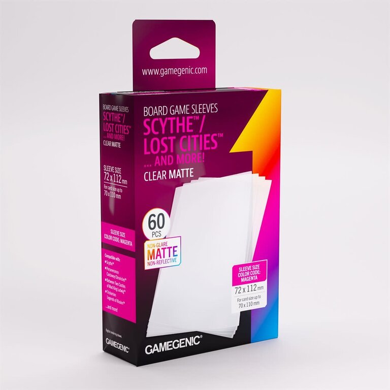 Gamegenic (Gamegenic) Matte Scythe / Lost Cities Sleeves - 60 Unités - 72mm x 112mm