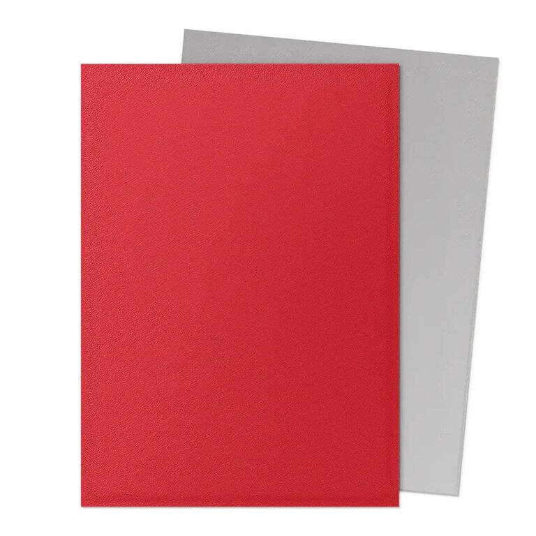 (Dragon Shield) Matte Dual Sleeves - Crimson/Silver - 100 Unités - 63mm x 88mm