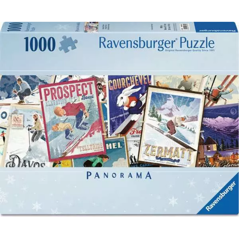 Ravensburger Vintage Ski Poster - 1000 pièces panorama
