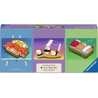 Ravensburger Kawaii Breakfast, Lunch & Dinner - 3x100 pièces