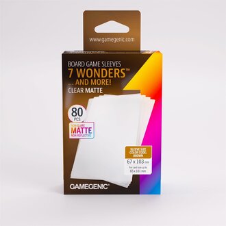 Gamegenic (Gamegenic) Matte 7 Wonders Sleeves - 80 Unités - 67mm x 103mm