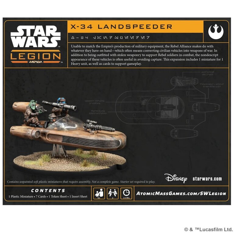 Atomic Mass Star Wars Legion - X-34 Landspeeder (Multilingue)