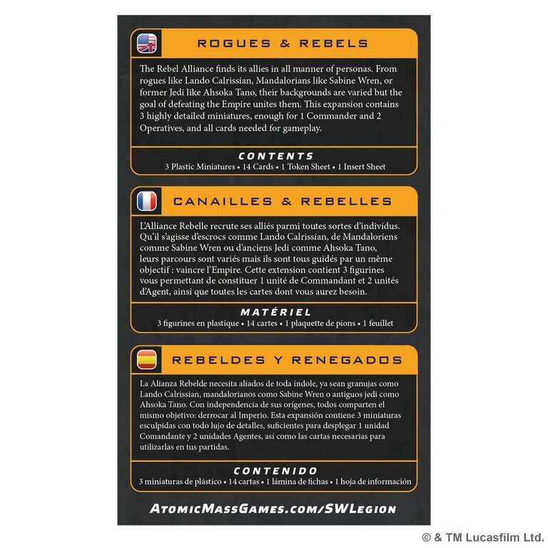 Atomic Mass Star Wars Legion - Rogues & Rebels (Multilingue)