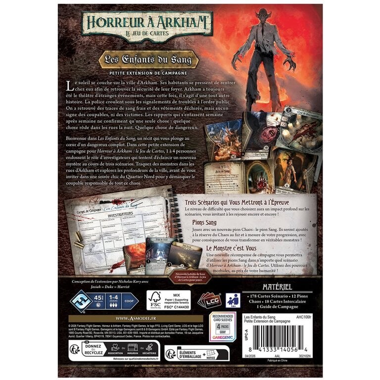 Horreur à Arkham JCE - Les enfants de sang - Extension campagne (Français) [PRÉCOMMANDE]