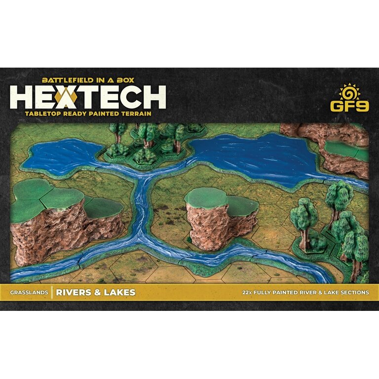 Galeforce Nine Battlefield in a Box - Hextech Grasslands - Rivers and Lakes