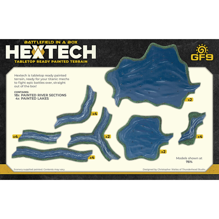 Galeforce Nine Battlefield in a Box - Hextech Grasslands - Rivers and Lakes
