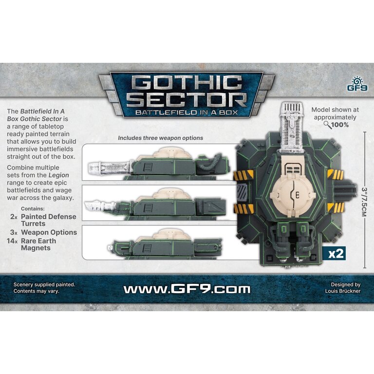 Galeforce Nine Battlefield in a Box : Gothic Sector Legion Defense Turrets