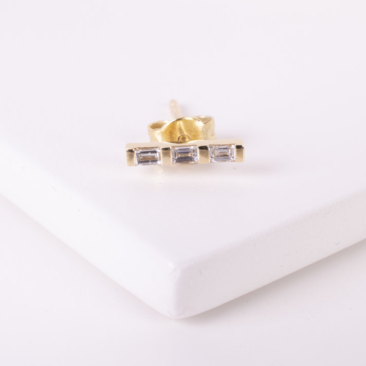 regalo Andante-stones 14k oro bead clip topes circonita rosa #1462