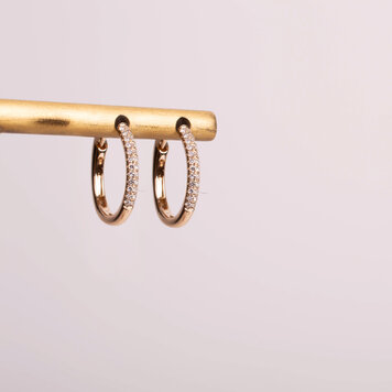 Arracadas De Oro 14KT / 14KT Gold Hoop Earrings 25mm – JDG Jewelers