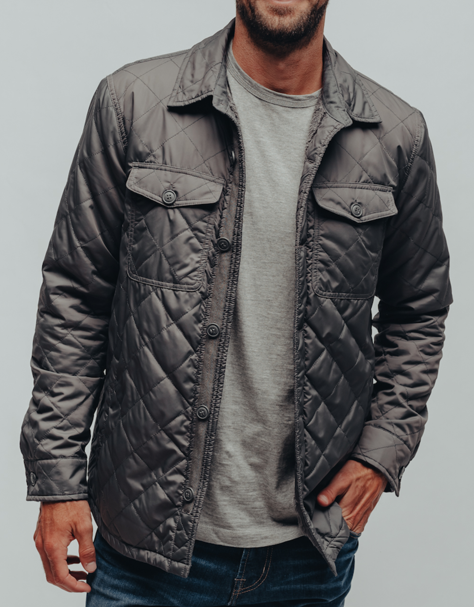 The Normal Brand Quilted Sherpa Lined Shacket