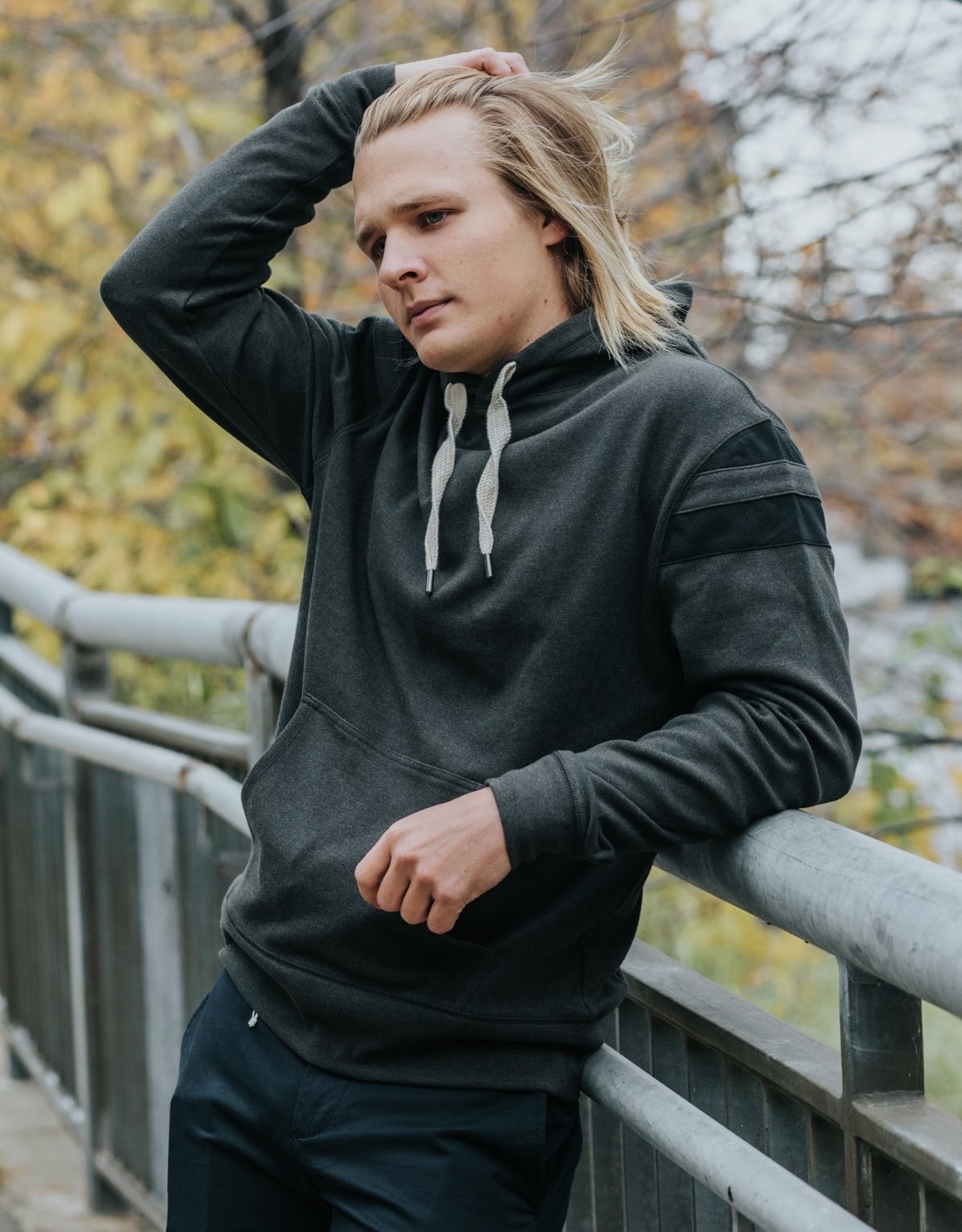 The Normal Brand Puremeso Retro Hoodie Charcoal