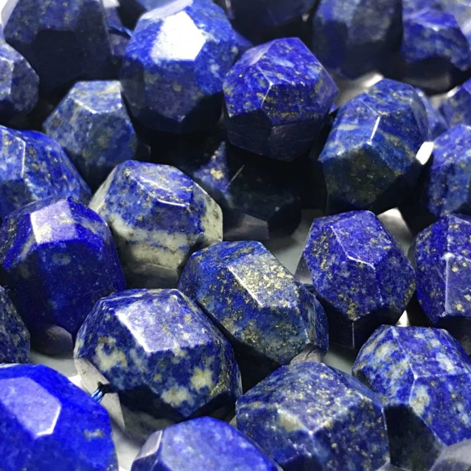 Lapis Lazuli 20 x 12mm Faceted Nuggets 1/2str