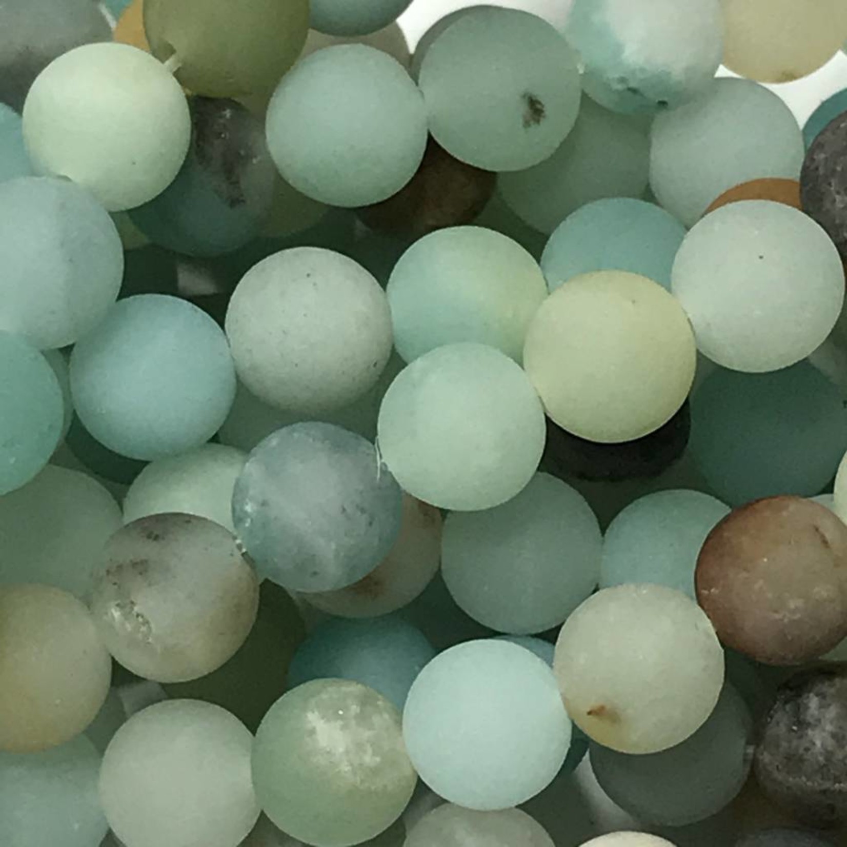Amazonite Natural Frosted 6mm Round