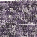 Amethyst Natural Frosted 6mm Round