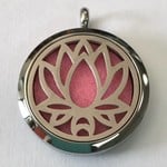 Stainless Steel Lotus Flower Diffuser Locket +5 Oil Pads