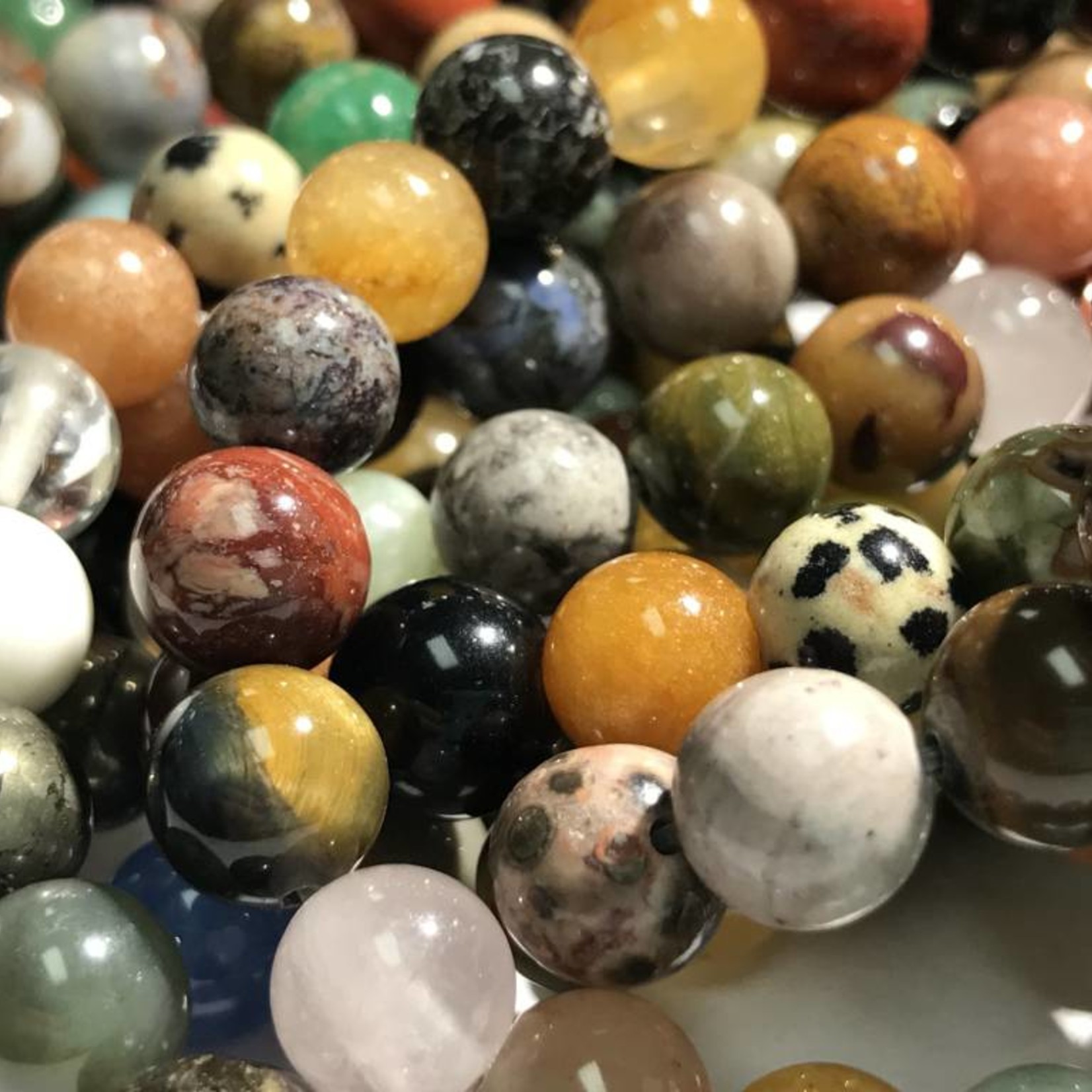 GEMSTONE Assorted 8mm Round Multi-Colour