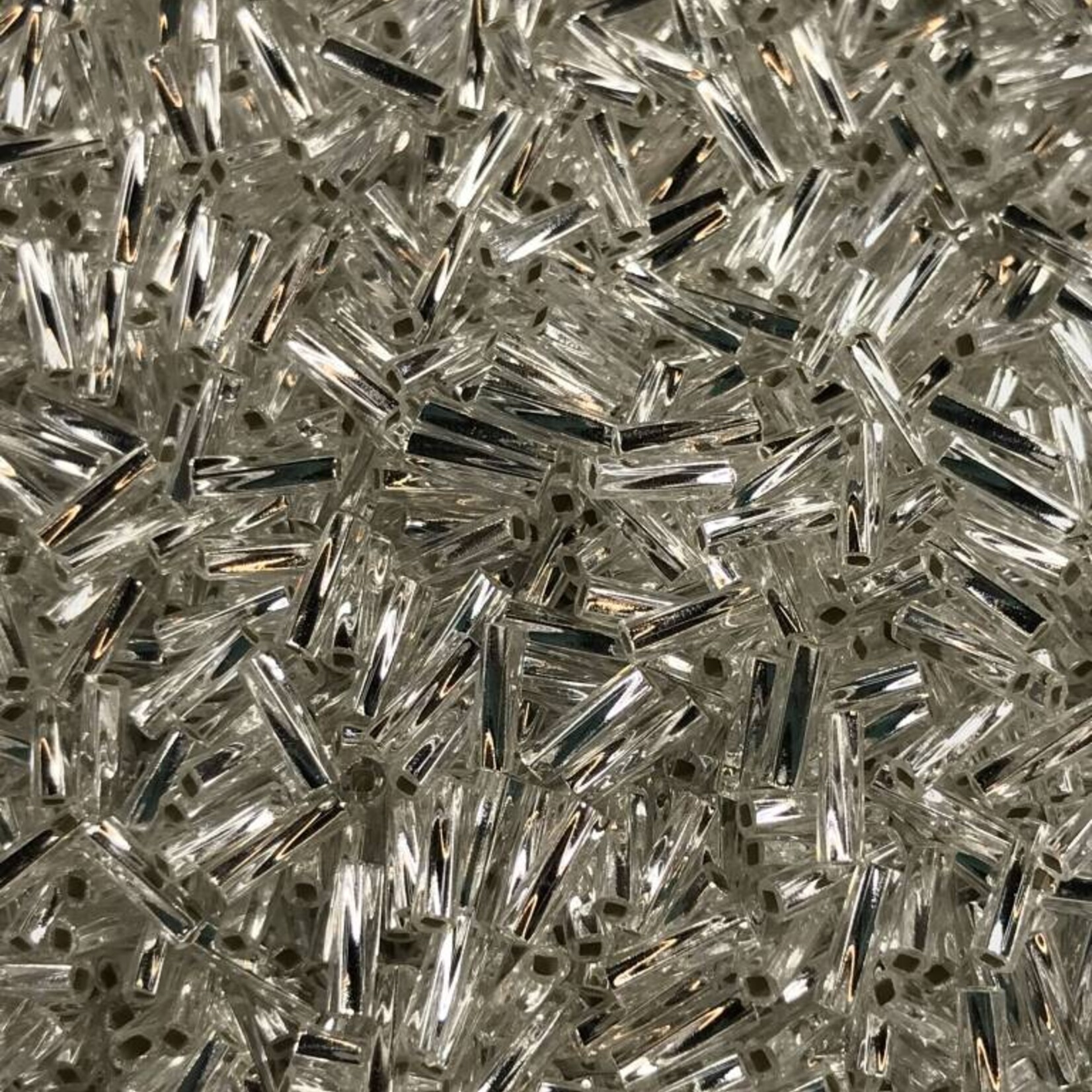 MIYUKI Twisted Bugle #2 Silver Lined Crystal 25g