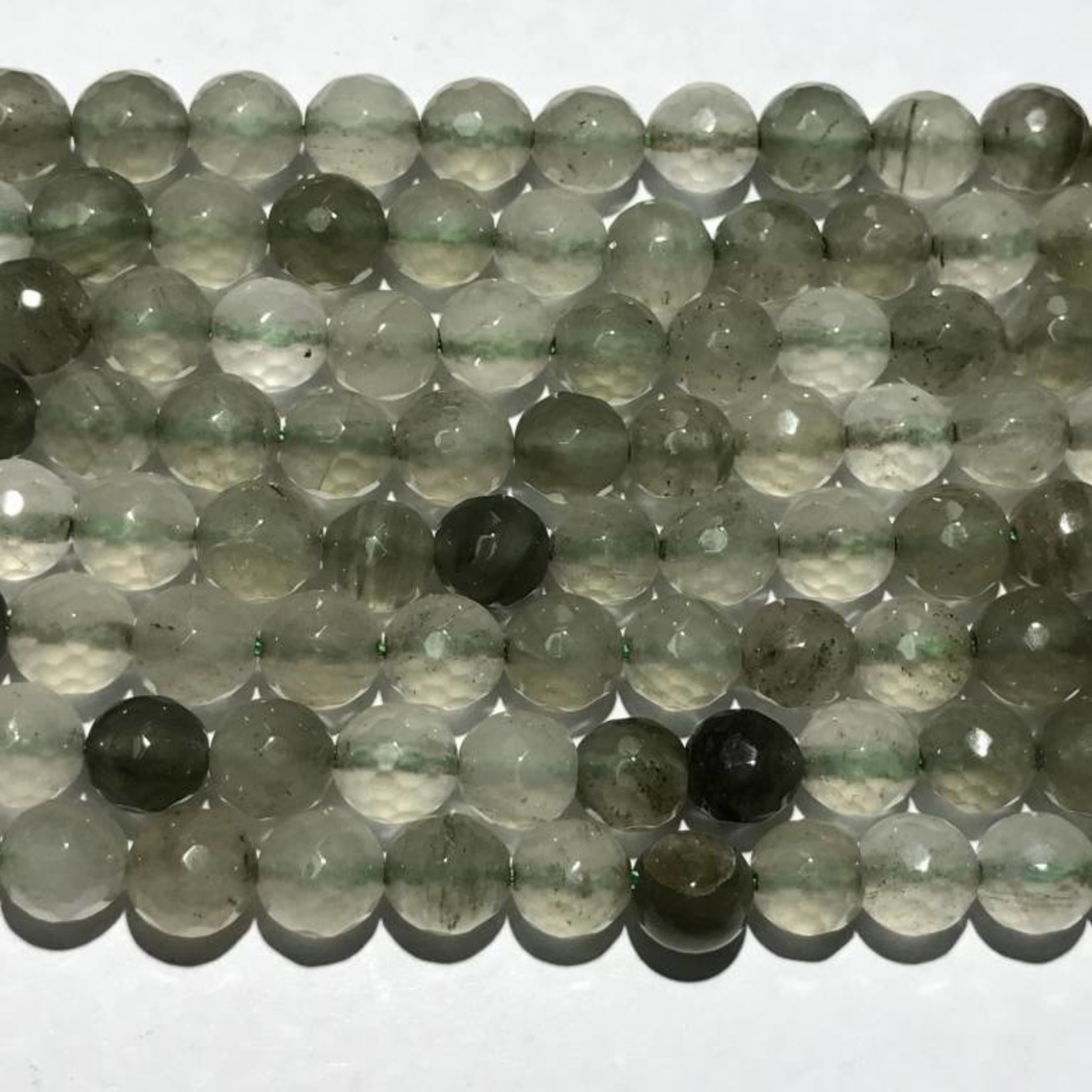 Green Rutilated Quartz 8mm Faceted